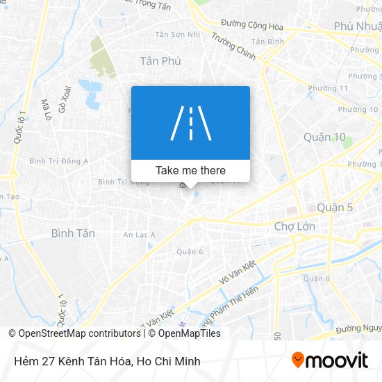 Hẻm 27 Kênh Tân Hóa map