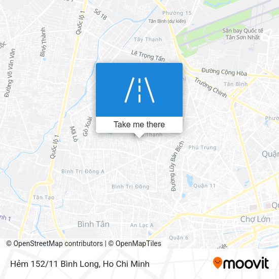 Hẻm 152/11 Bình Long map