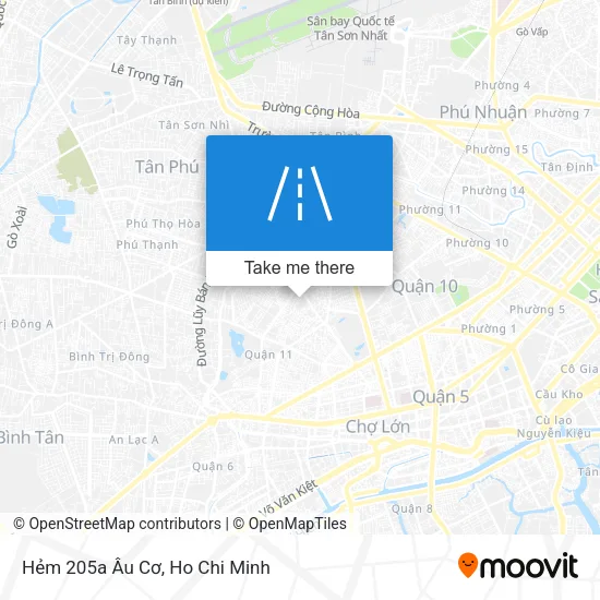 Hẻm 205a Âu Cơ map