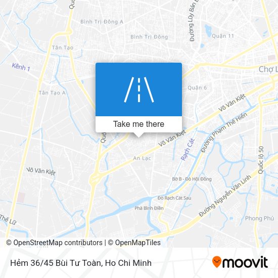 Hẻm 36/45 Bùi Tư Toàn map