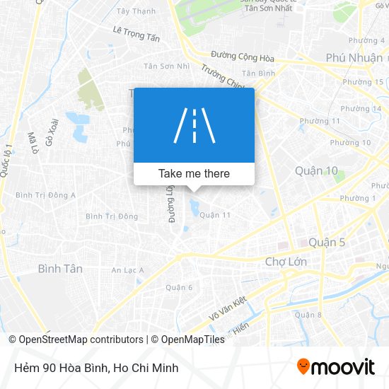 Hẻm 90 Hòa Bình map