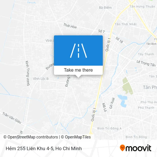 Hẻm 255 Liên Khu 4-5 map