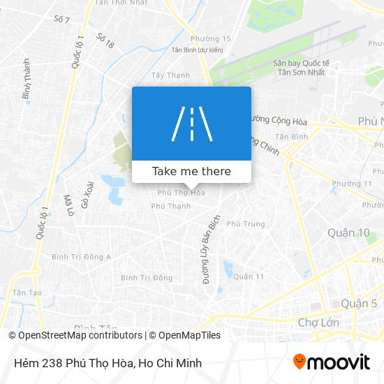 Hẻm 238 Phú Thọ Hòa map