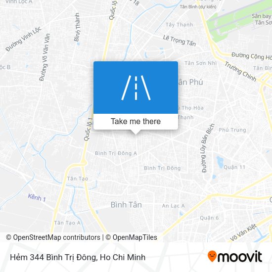 Hẻm 344 Bình Trị Đông map