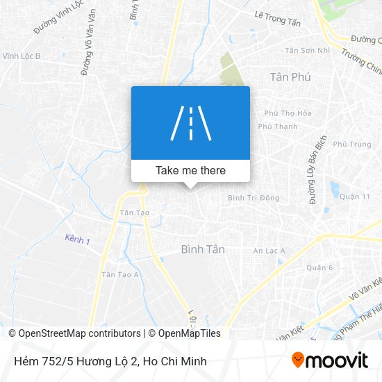 Hẻm 752/5 Hương Lộ 2 map