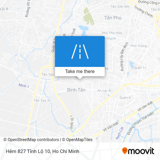 Hẻm 827 Tỉnh Lộ 10 map