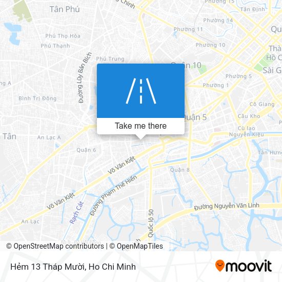 Hẻm 13 Tháp Mười map