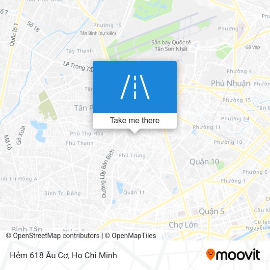 Hẻm 618 Âu Cơ map