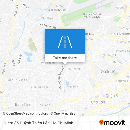 Hẻm 36 Huỳnh Thiện Lộc map