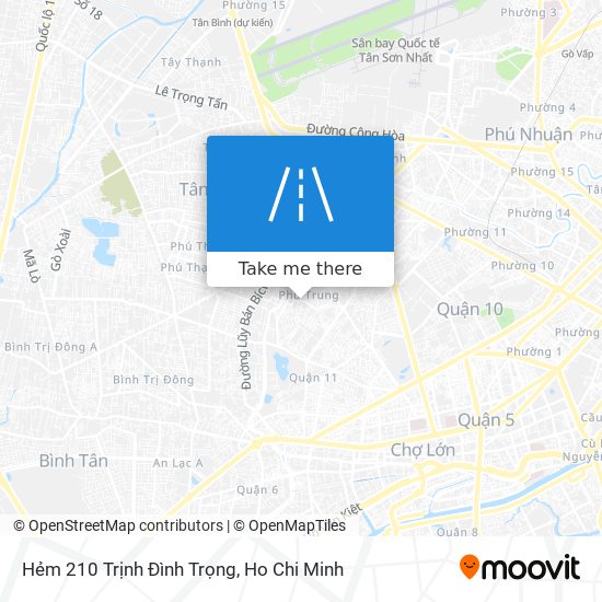 Hẻm 210 Trịnh Đình Trọng map