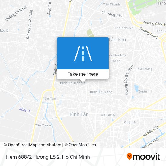 Hẻm 688/2 Hương Lộ 2 map