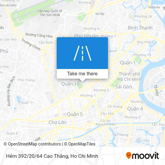 Hẻm 392/20/64 Cao Thắng map