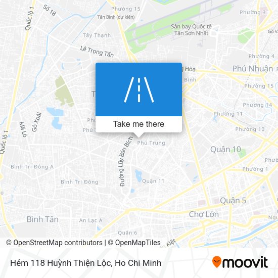 Hẻm 118 Huỳnh Thiện Lộc map