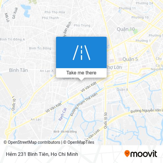 Hẻm 231 Bình Tiên map