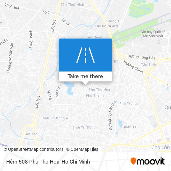 Hẻm 508 Phú Thọ Hòa map