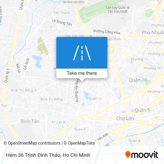 Hẻm 36 Trịnh Đình Thảo map