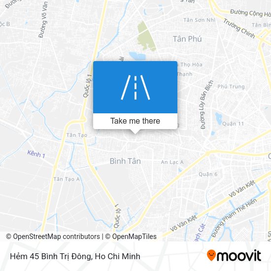 Hẻm 45 Bình Trị Đông map
