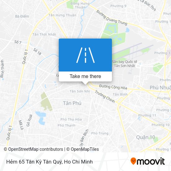 Hẻm 65 Tân Kỳ Tân Quý map