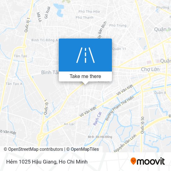 Hẻm 1025 Hậu Giang map