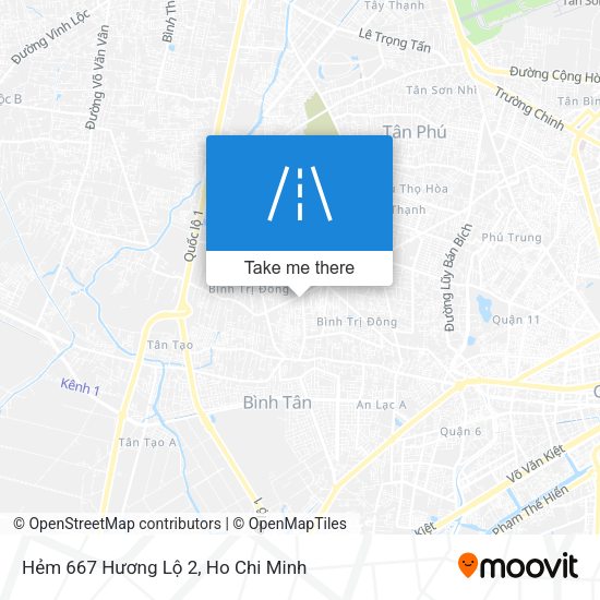 Hẻm 667 Hương Lộ 2 map