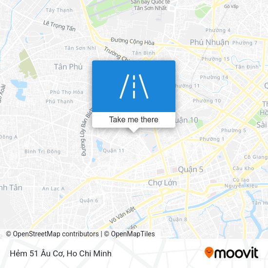 Hẻm 51 Âu Cơ map