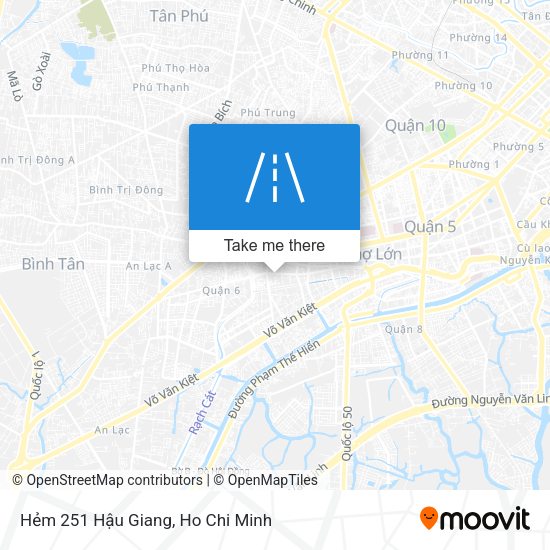 Hẻm 251 Hậu Giang map