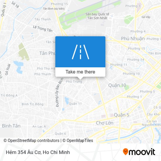 Hẻm 354 Âu Cơ map