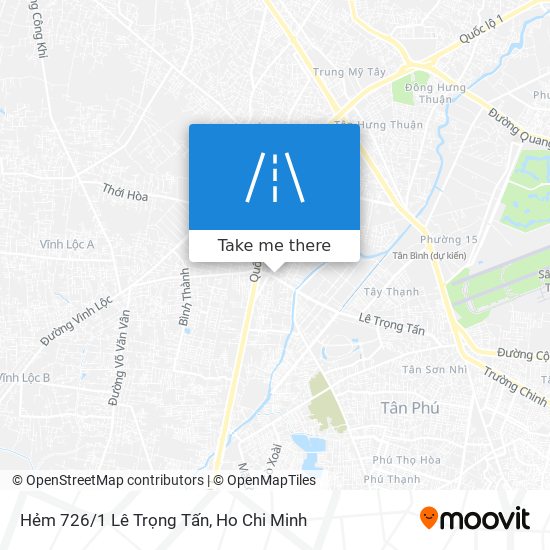 Hẻm 726/1 Lê Trọng Tấn map