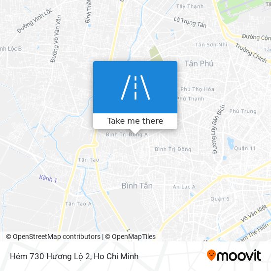 Hẻm 730 Hương Lộ 2 map