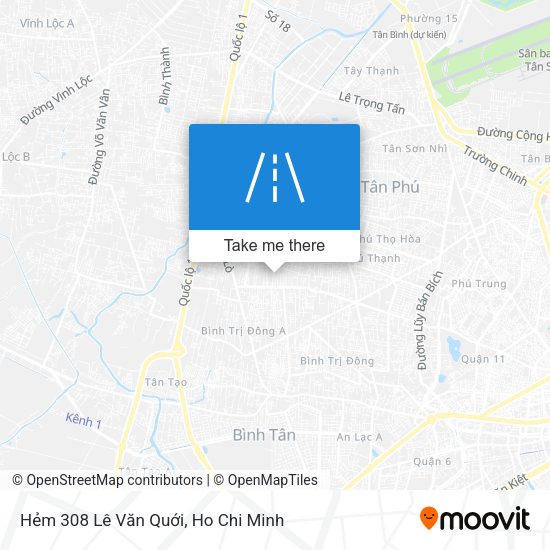 Hẻm 308 Lê Văn Quới map