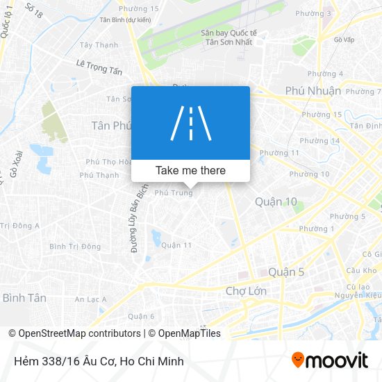 Hẻm 338/16 Âu Cơ map