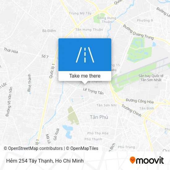 Hẻm 254 Tây Thạnh map