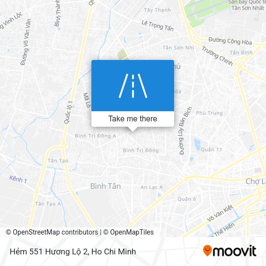 Hẻm 551 Hương Lộ 2 map