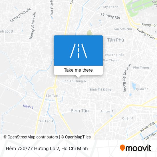 Hẻm 730/77 Hương Lộ 2 map
