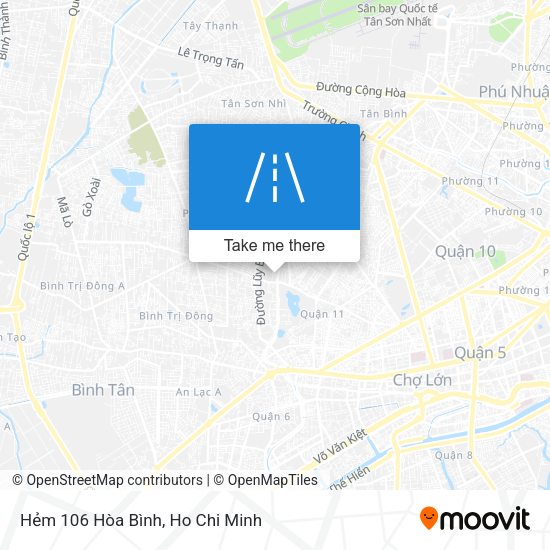 Hẻm 106 Hòa Bình map