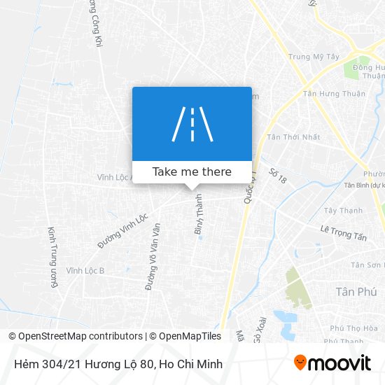 Hẻm 304/21 Hương Lộ 80 map