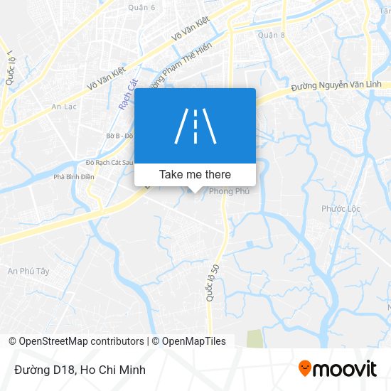 Đường D18 map