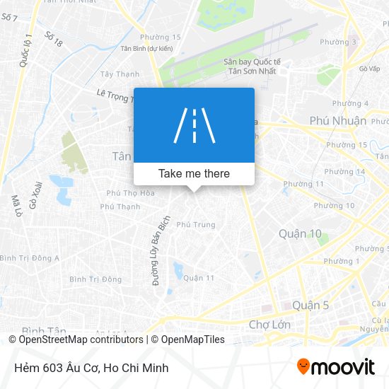 Hẻm 603 Âu Cơ map