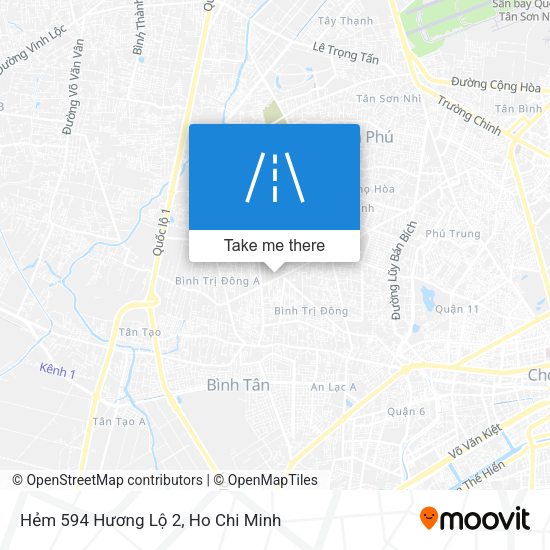 Hẻm 594 Hương Lộ 2 map