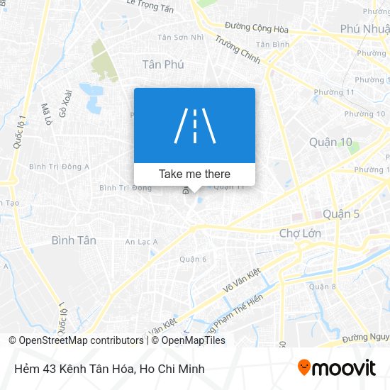 Hẻm 43 Kênh Tân Hóa map
