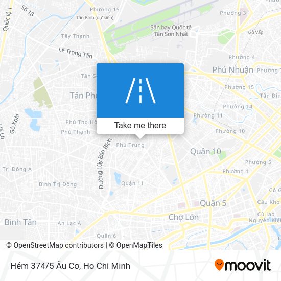 Hẻm 374/5 Âu Cơ map