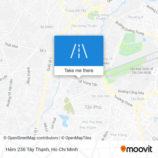 Hẻm 236 Tây Thạnh map