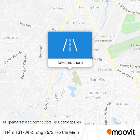 Hẻm 131/99 Đường 26/3 map
