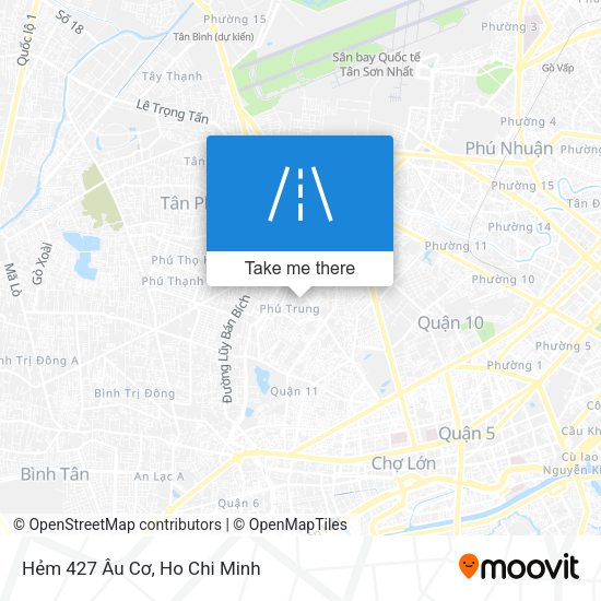 Hẻm 427 Âu Cơ map