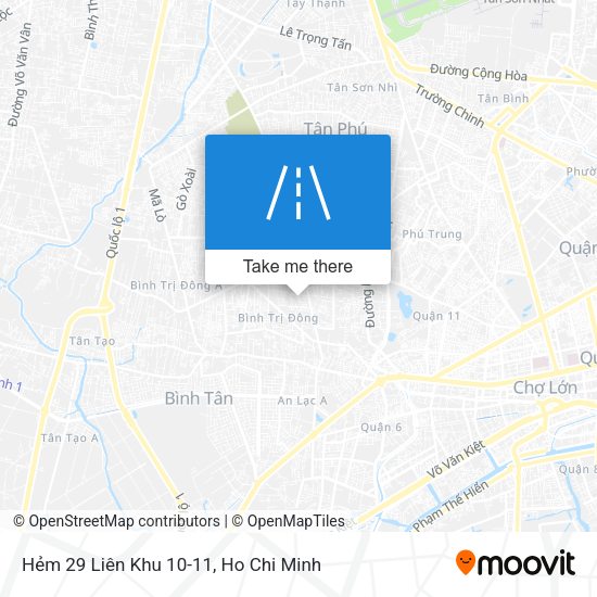 Hẻm 29 Liên Khu 10-11 map