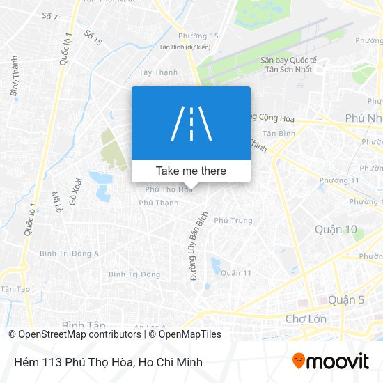 Hẻm 113 Phú Thọ Hòa map