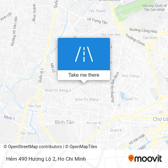 Hẻm 490 Hương Lộ 2 map