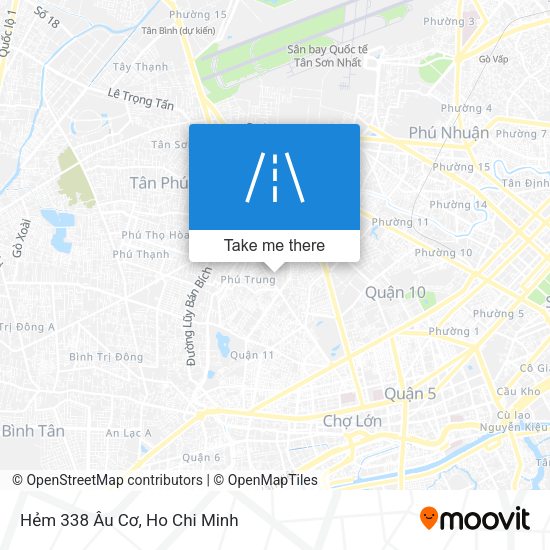 Hẻm 338 Âu Cơ map