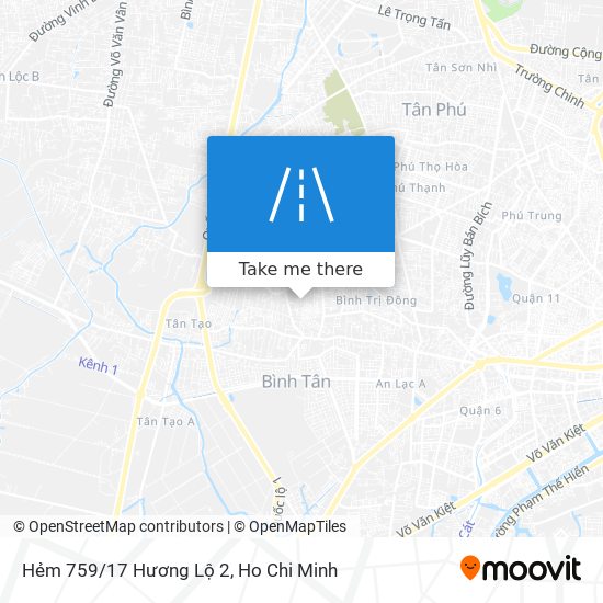 Hẻm 759/17 Hương Lộ 2 map