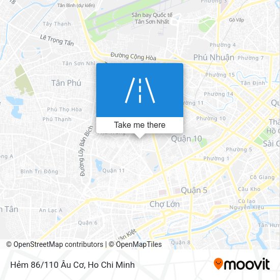 Hẻm 86/110 Âu Cơ map